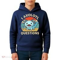 I Axolotl Questions Salamander Plush Axolotl Kids Hoodie thumb 4