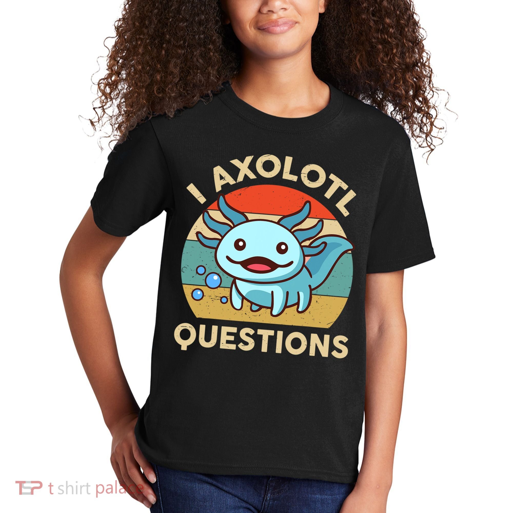 I Axolotl Questions Salamander Plush Axolotl Kids T-Shirt