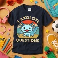 I Axolotl Questions Salamander Plush Axolotl Kids T-Shirt thumb 3