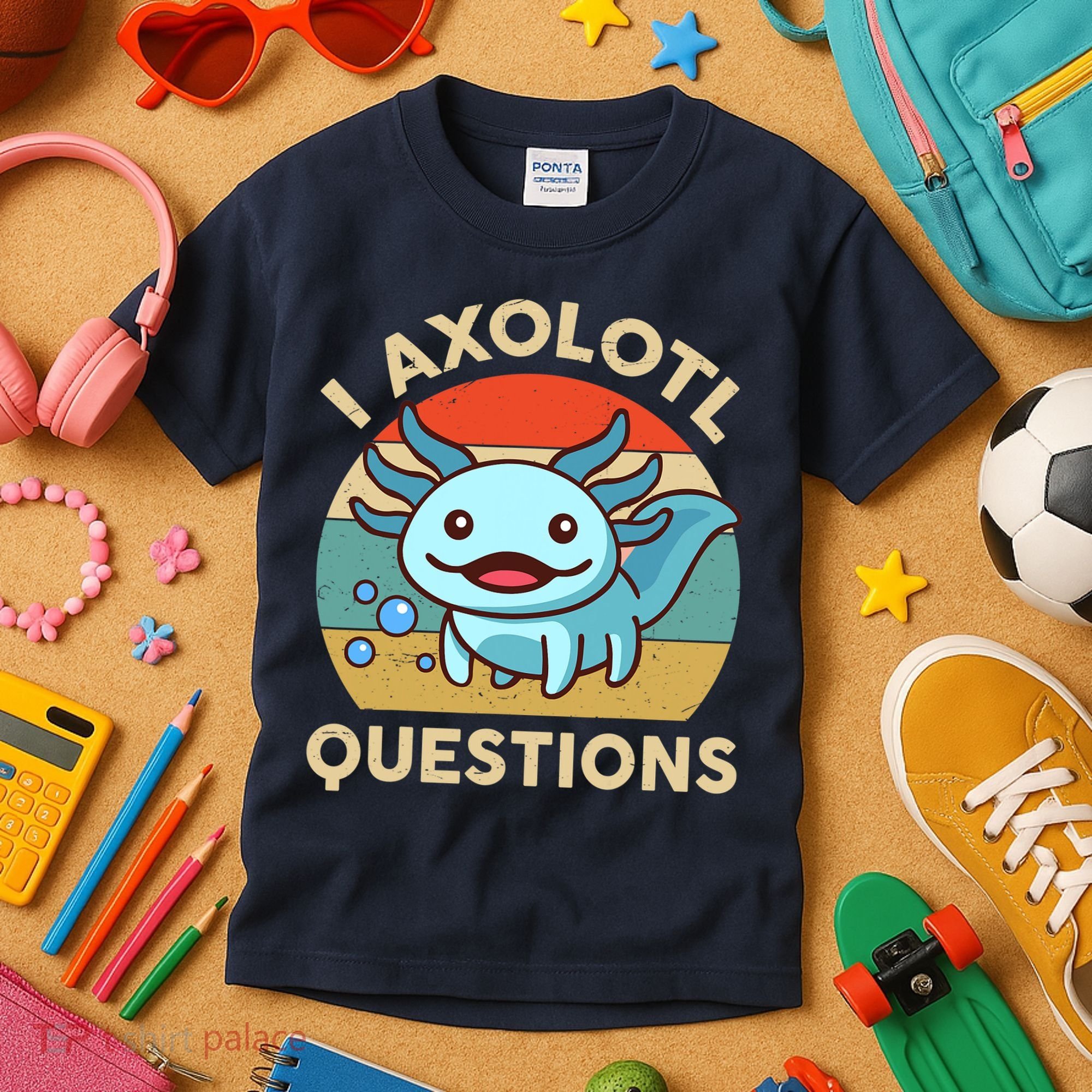 I Axolotl Questions Salamander Plush Axolotl Kids T-Shirt