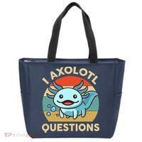 I Axolotl Questions Salamander Plush Axolotl Tote Bag thumb 0