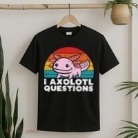 I Axolotl Questions Retro Vintage Funny Cute Axolotl   T-Shirt thumb 2