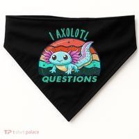 I Axolotl Questions Cute Kawaii Axolotl Lover  USA-Made Doggie Bandana thumb 0
