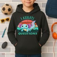 I Axolotl Questions Cute Kawaii Axolotl Lover  Kids Hoodie thumb 2