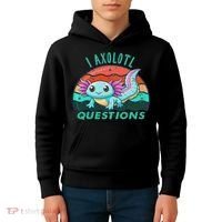 I Axolotl Questions Cute Kawaii Axolotl Lover  Kids Hoodie thumb 4