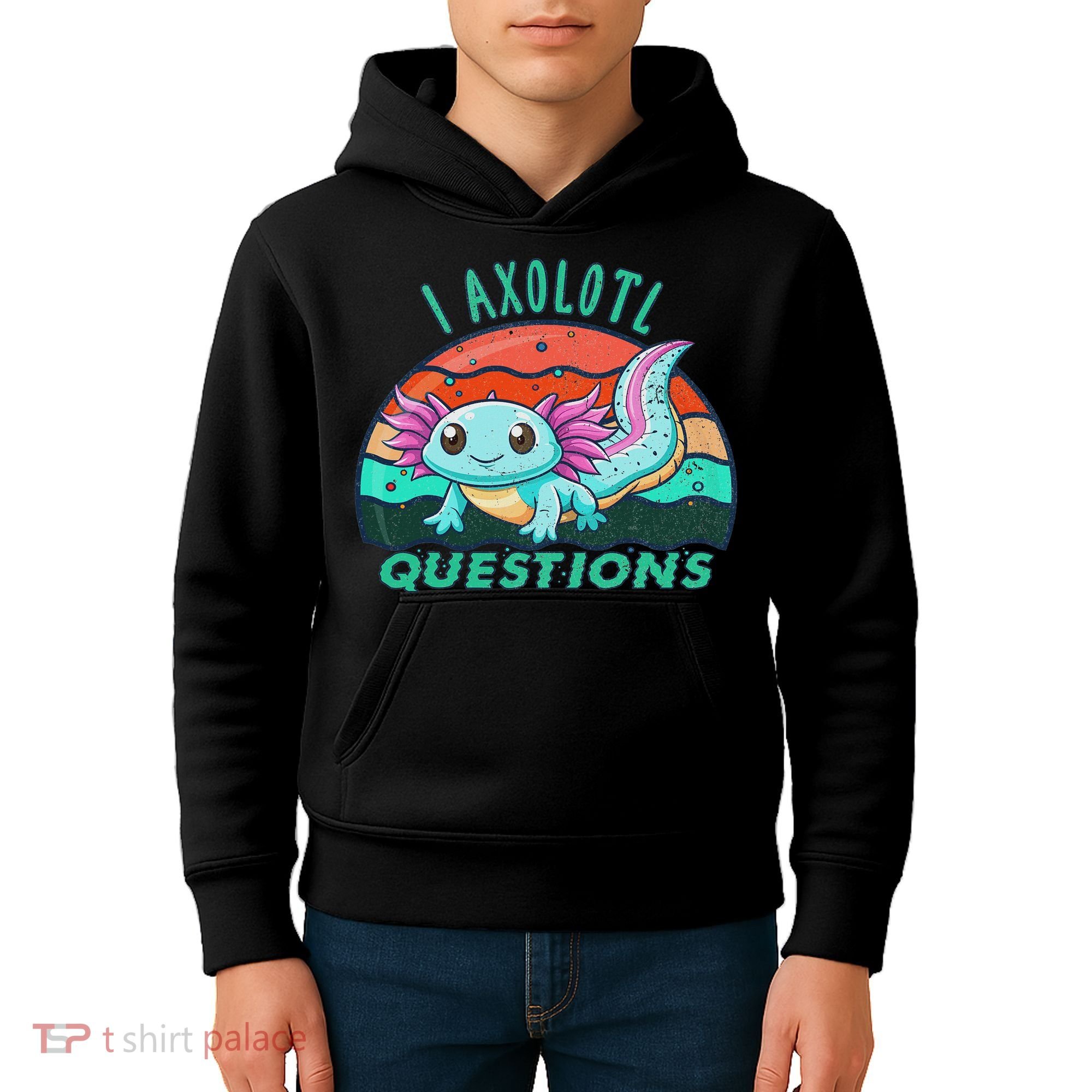 I Axolotl Questions Cute Kawaii Axolotl Lover  Kids Hoodie
