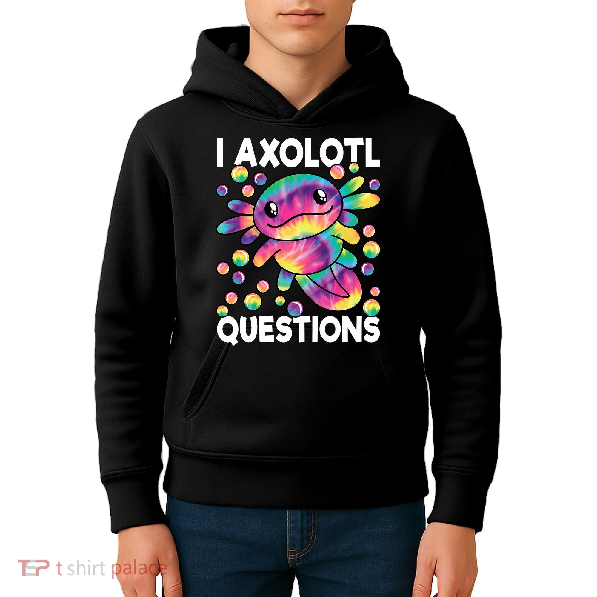 I Axolotl Questions Kawaii Axolotl Lover Kids Hoodie