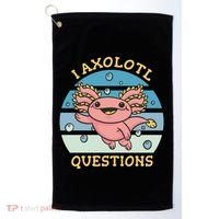 I Axolotl Questions Retro Cute Golf Towel thumb 0