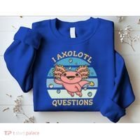 I Axolotl Questions Retro Cute Sweatshirt thumb 2