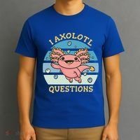 I Axolotl Questions Retro Cute T-Shirt thumb 3
