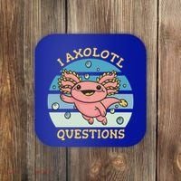 I Axolotl Questions Retro Cute Coaster thumb 0