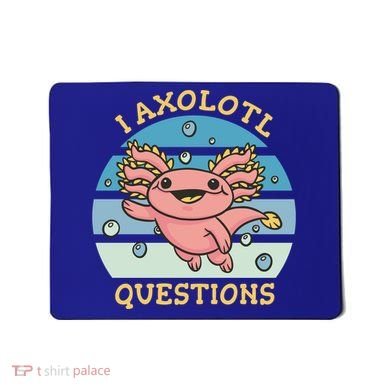 I Axolotl Questions Retro Cute Mousepad