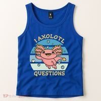 I Axolotl Questions Retro Cute Tank Top thumb 2