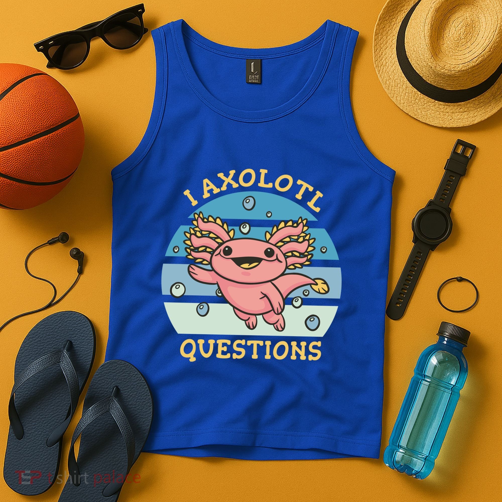 I Axolotl Questions Retro Cute Tank Top