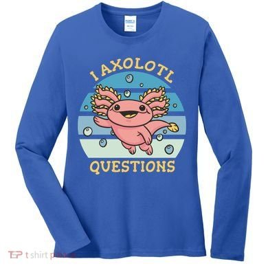 I Axolotl Questions Retro Cute Women's Long Sleeve Shirt