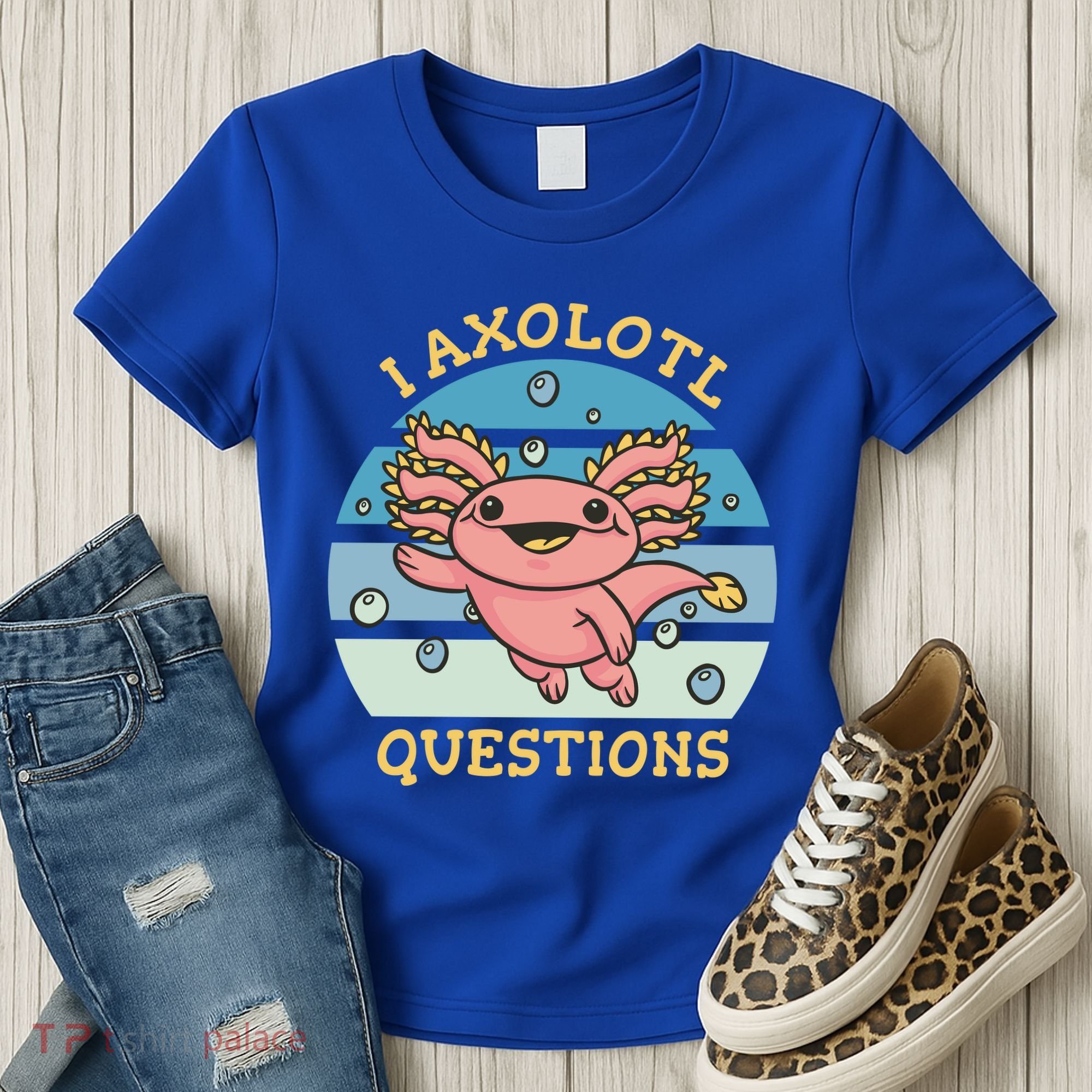 I Axolotl Questions Retro Cute Women's T-Shirt