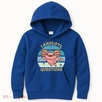 I Axolotl Questions Retro Cute Kids Hoodie thumb 0
