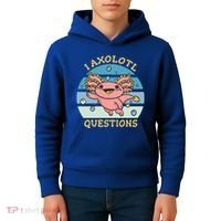I Axolotl Questions Retro Cute Kids Hoodie thumb 4