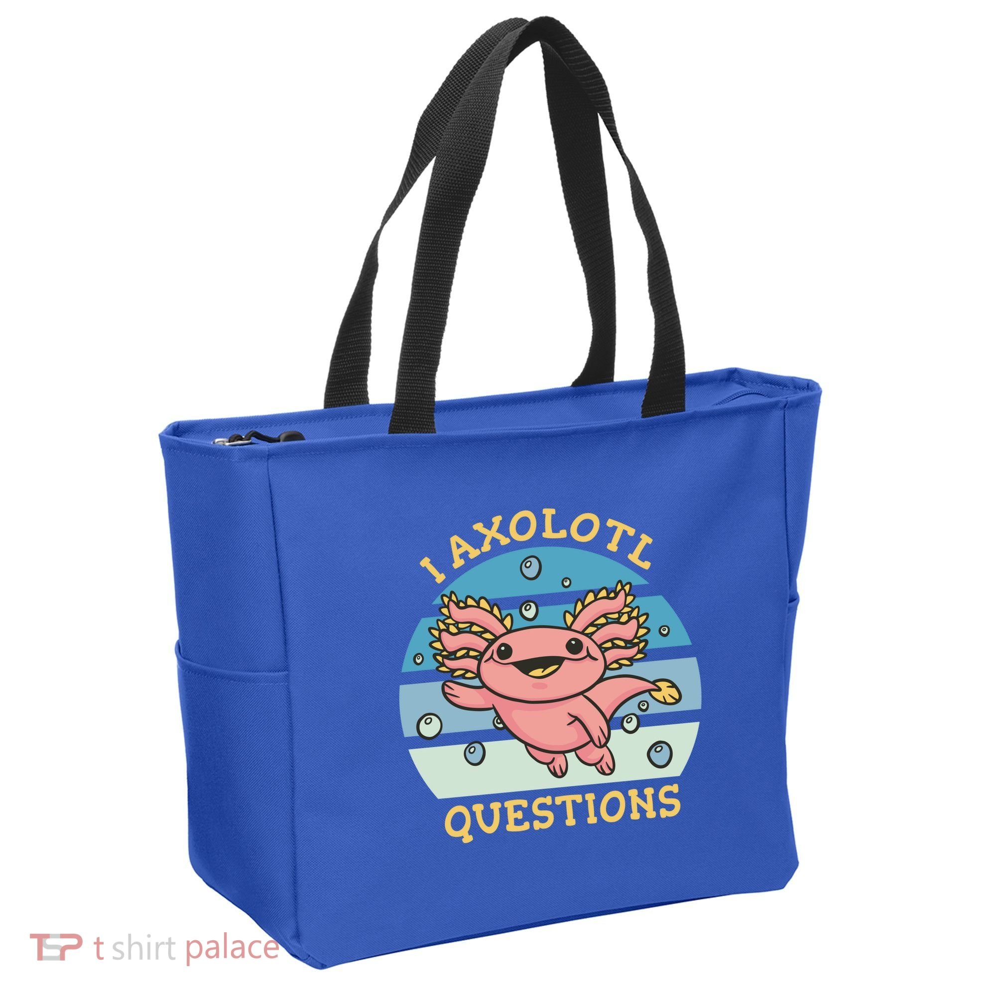 I Axolotl Questions Retro Cute Tote Bag