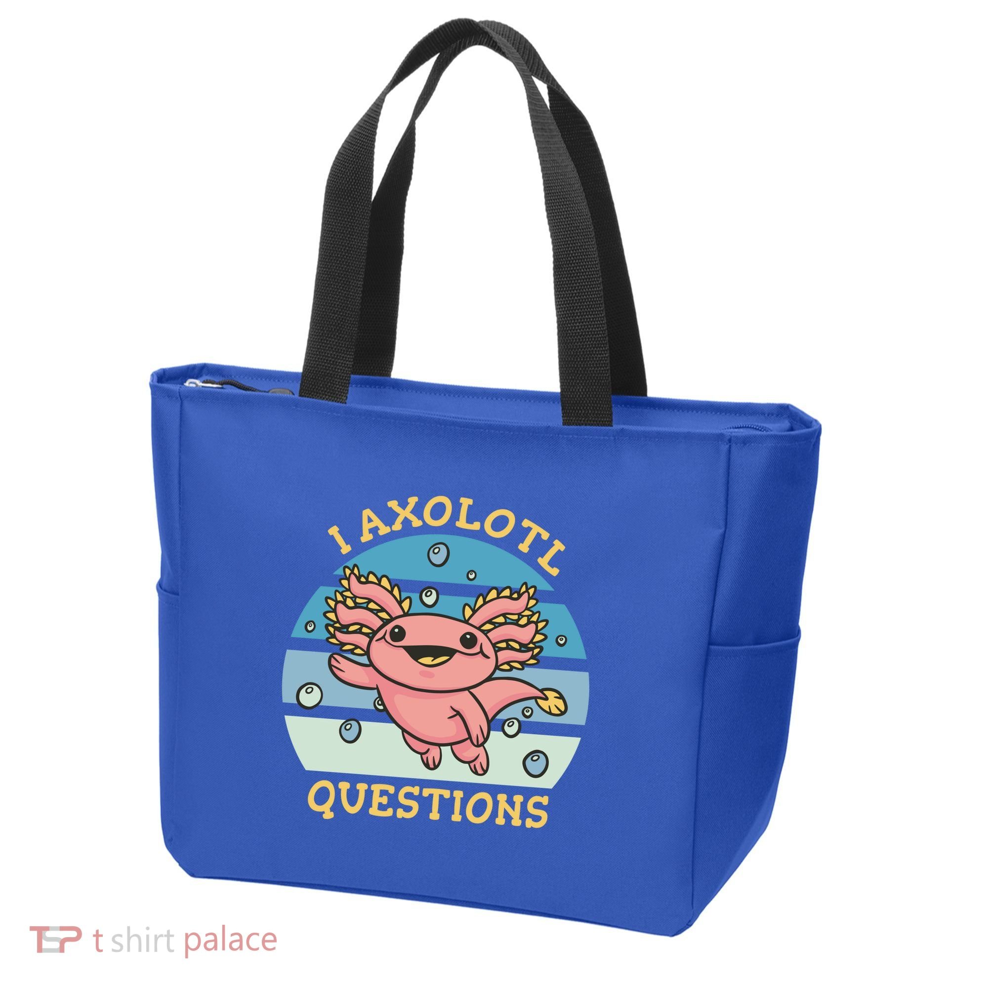 I Axolotl Questions Retro Cute Tote Bag
