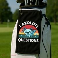 I Axolotl Questions Cute Axolotl Golf Towel thumb 2