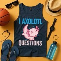 I Axolotl Questions I Axolotl Cute Tank Top thumb 4