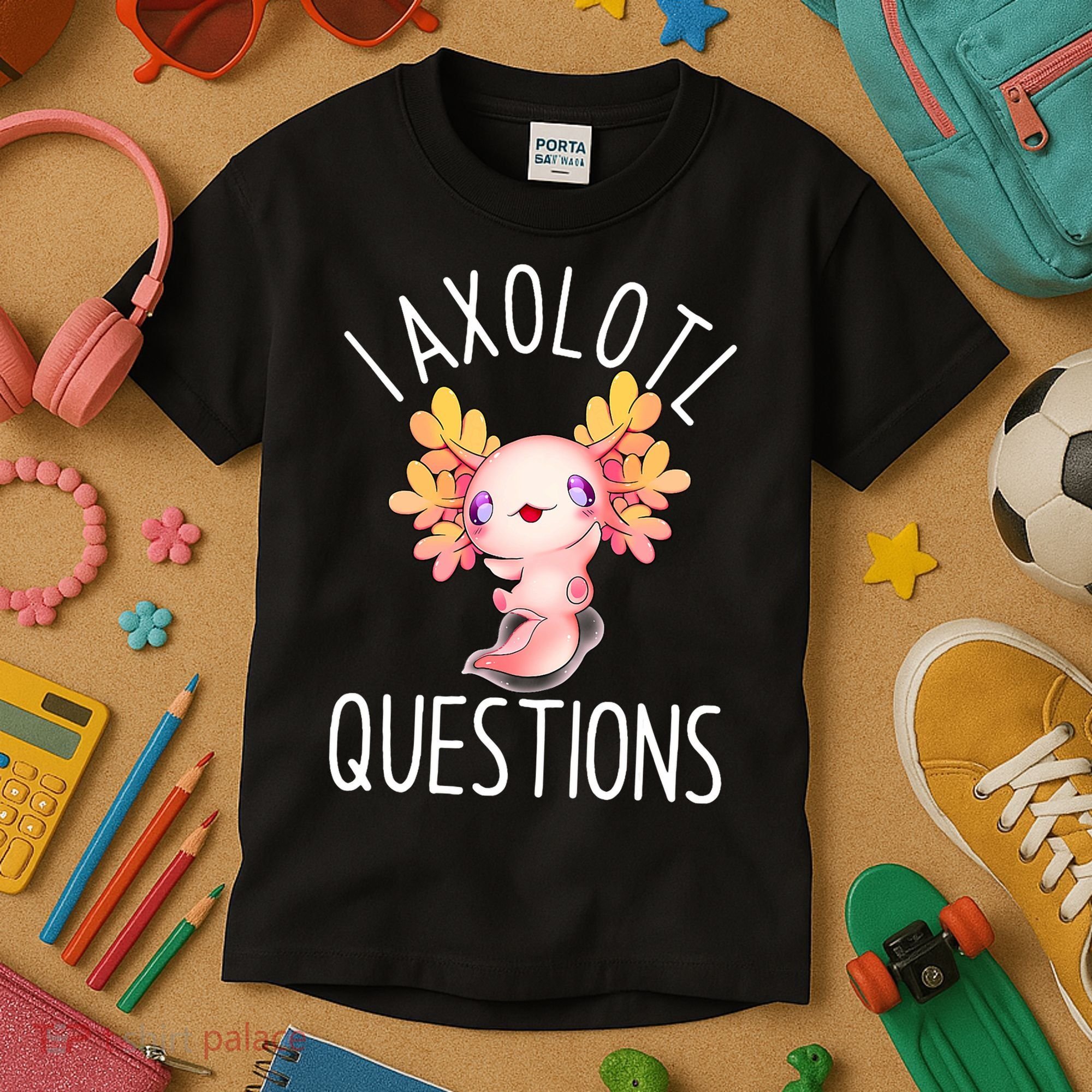 I Axolotl Questions Funny Cute Anime Pet Kids T-Shirt