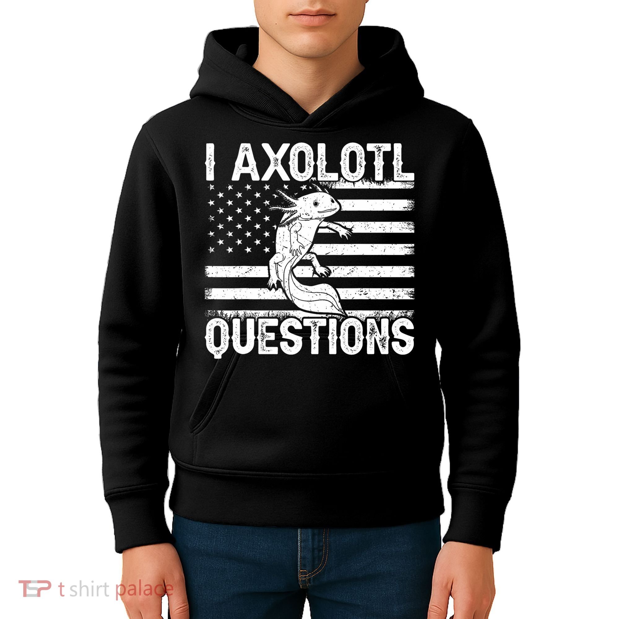 I Axolotl Questions Funny Axolotl Animal  Kids Hoodie