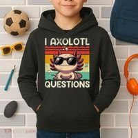 I Axolotl Questions Kids Hoodie thumb 2