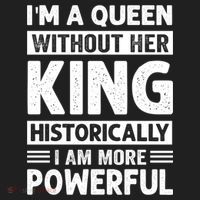 Im A Queen Without Her King Historically I Am More Powerful Gift Beanie thumb 2