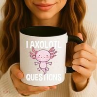 I Axolotl Questions Funny Cute Kawaii Coffee Mug thumb 3