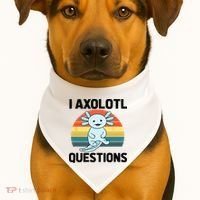 I Axolotl Questions USA-Made Doggie Bandana thumb 1