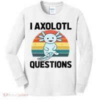 I Axolotl Questions Kids Long Sleeve Shirt thumb 0