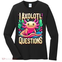  I Axolotl Questions  Funny Amphibian Axolotl  Women's Long Sleeve Shirt thumb 0