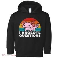 I Axolotl Questions Sunset Retro Toddler Hoodie thumb 0