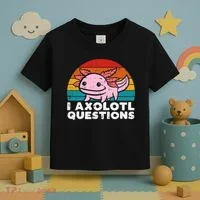 I Axolotl Questions Sunset Retro Toddler T-Shirt thumb 3