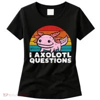 I Axolotl Questions Sunset Retro Women's T-Shirt thumb 0