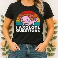 I Axolotl Questions Sunset Retro Women's T-Shirt thumb 2