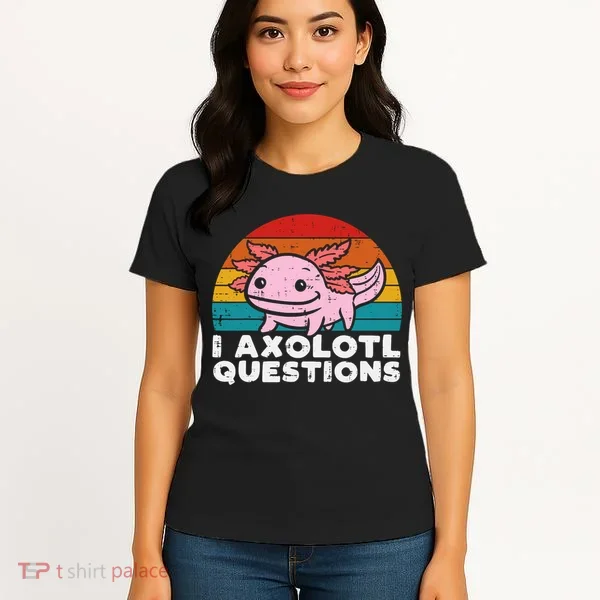 I Axolotl Questions Sunset Retro Women's T-Shirt