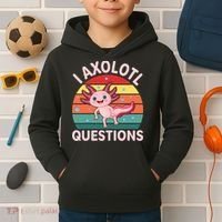 I Axolotl Questions Cute Axolotl Kids Hoodie thumb 2