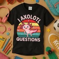 I Axolotl Questions Cute Axolotl Kids T-Shirt thumb 3