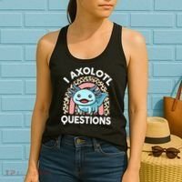  I Axolotl Questions Girl Women Cute Axolotl  Women's Tank Top thumb 2