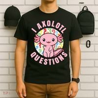 I Axolotl Questions Funny P.ink Axolotl Kawaii T-Shirt thumb 6