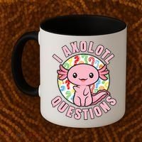 I Axolotl Questions Funny P.ink Axolotl Kawaii Coffee Mug thumb 2