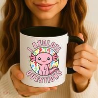 I Axolotl Questions Funny P.ink Axolotl Kawaii Coffee Mug thumb 3