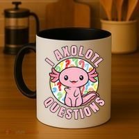 I Axolotl Questions Funny P.ink Axolotl Kawaii Coffee Mug thumb 4