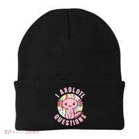 I Axolotl Questions Funny P.ink Axolotl Kawaii Beanie thumb 0