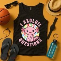 I Axolotl Questions Funny P.ink Axolotl Kawaii Tank Top thumb 4