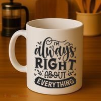 I’M Always Right About Everything Coffee Mug thumb 4