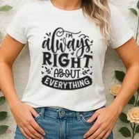 I’M Always Right About Everything Women's T-Shirt thumb 2